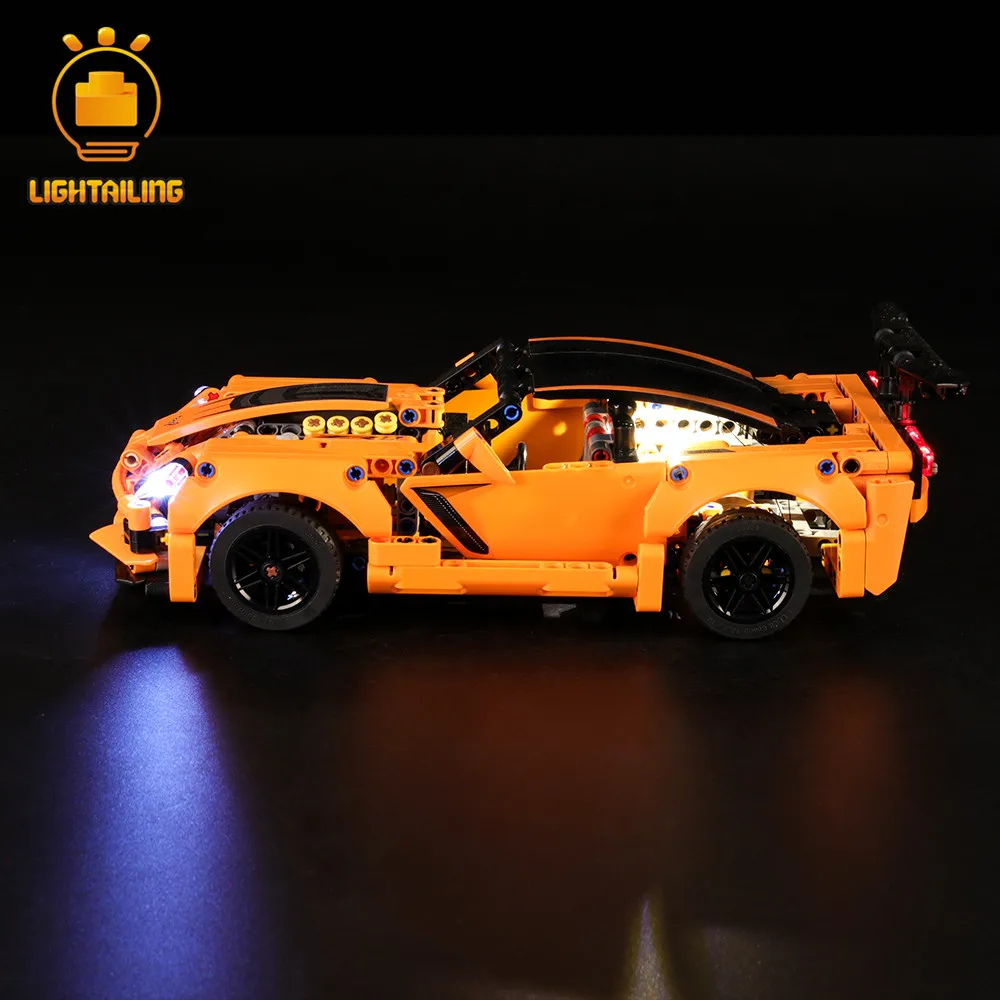 Светильник, светодиодный светильник, комплект для серии Technic Chevrolet Corvette ZR1, строительные блоки, светильник, комплект, совместимый с 42093