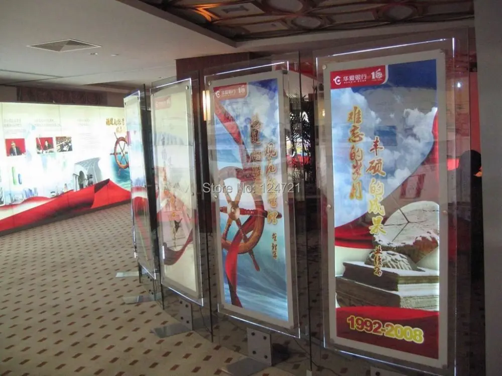 Прозрачный настенный светодиодный светильник a0 высокой яркости супертонкий