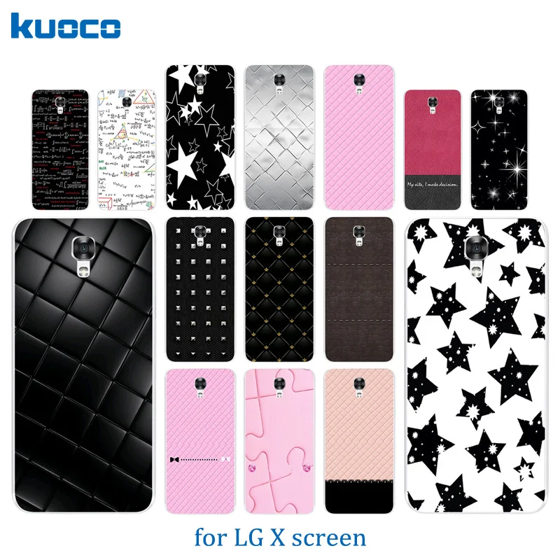 Мягкие чехлы из ТПУ для LG X Screen/X View K500N K500DS с красочным рисунком мягкая силиконовая