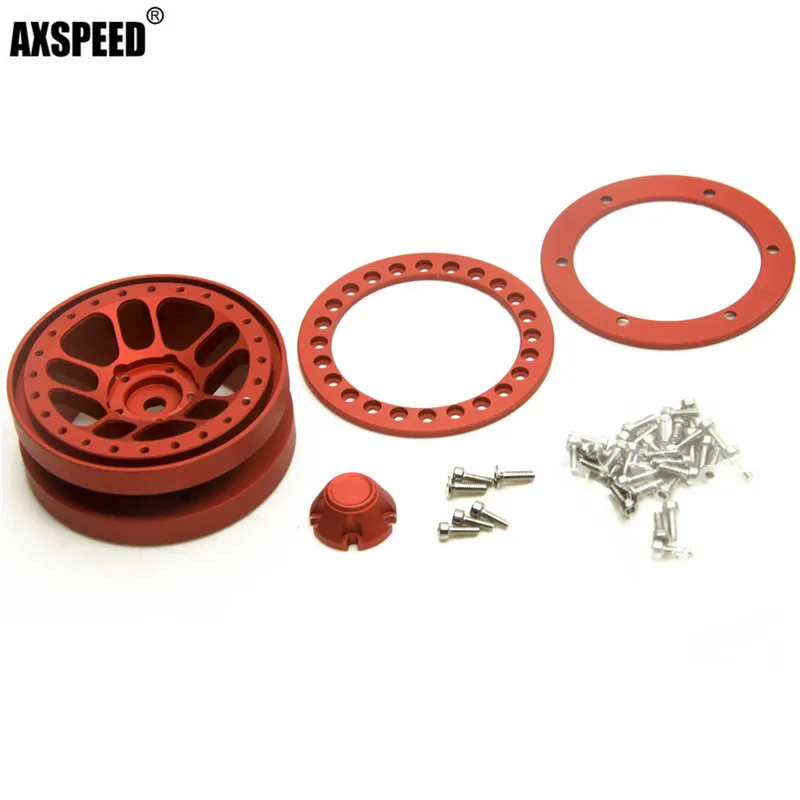 1 шт./4 шт. 9 дюймовые колесные диски Beadlock из сплава для 1/10 RC Crawler SCX10 F350 D90 #44|Детали и