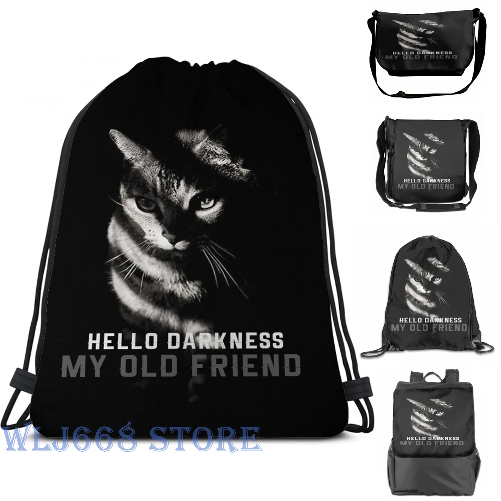 Забавные сумки через плечо с графическим принтом женский рюкзак на одно Hello Dark my
