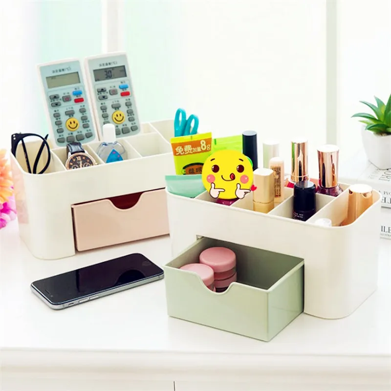 Plastic Storage Box Makeup Drawers Organizer Jewelry Container Make up Case Cosmetic Office Boxes Up | Дом и сад