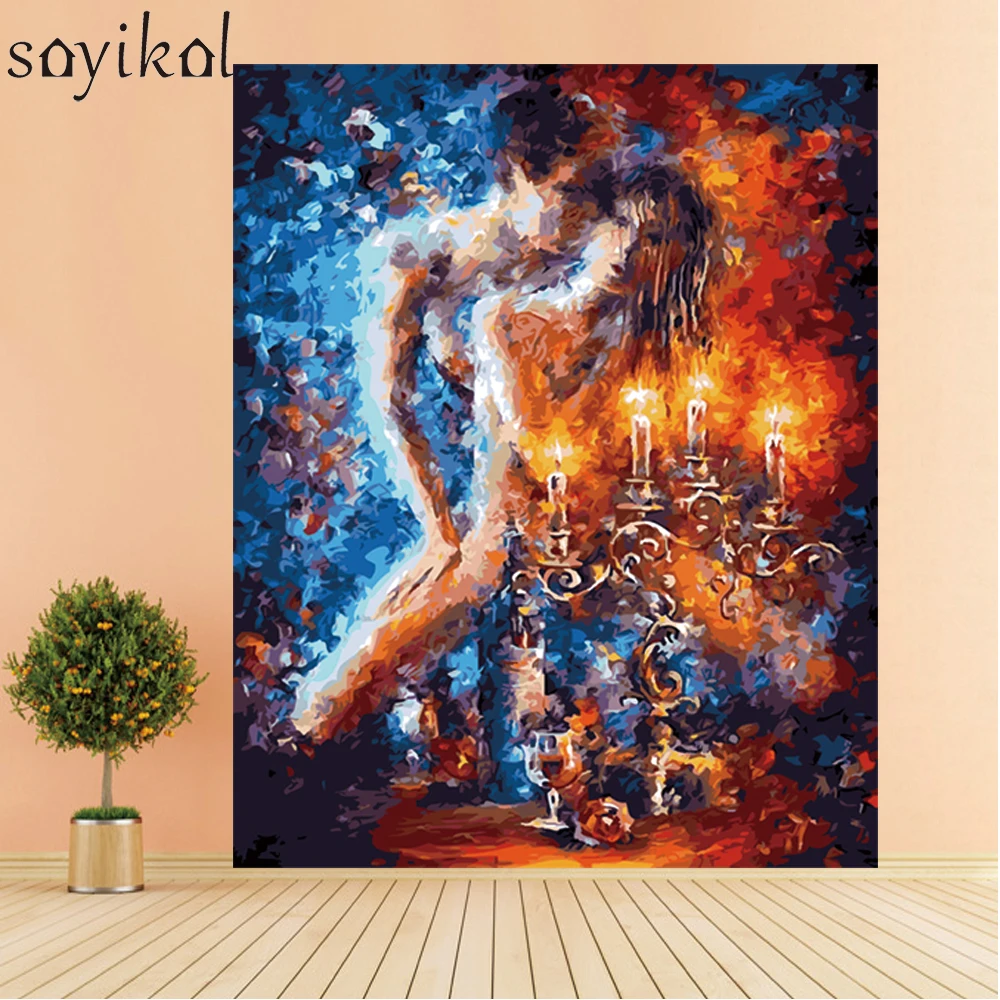 

Paint By Numbers For Adults Abstract Nude Lover Sexy Girl Drawing Picture By Numbers On Canvas Decoration for Bedroom Wall Art
