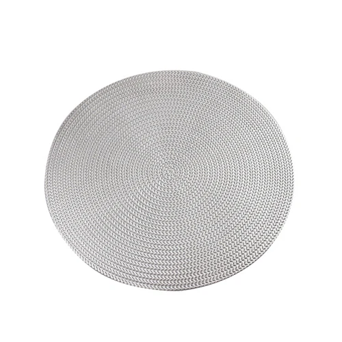 1PC Silver 1 шт. круглый ПВХ коврик для гостиничного ресторана, декоративный коврик для стола, кофейное блюдо, столовая, анти-обжигающий изоляционный коврик для стола - Цвет: 1PC Silver