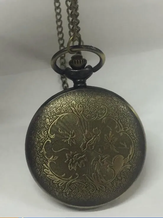 Модные синие часы с маленьким принцем бронзовые кварцевые карманные аналоговый