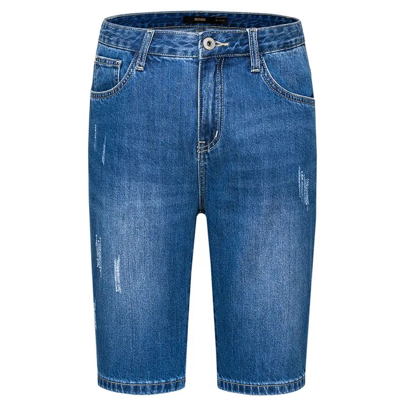 Denim dark blue SEMIR летние джинсовые брюки мужские Новые повседневные брюки для студентов мужские брюки ретро красивые - Цвет: Denim dark blue