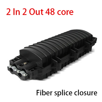 2 Into 2 Out 48 Core Fiber Opitcal Splice Closure Boxes Fiber Optic Waterproof Terminal Box for Fiber cable bulk