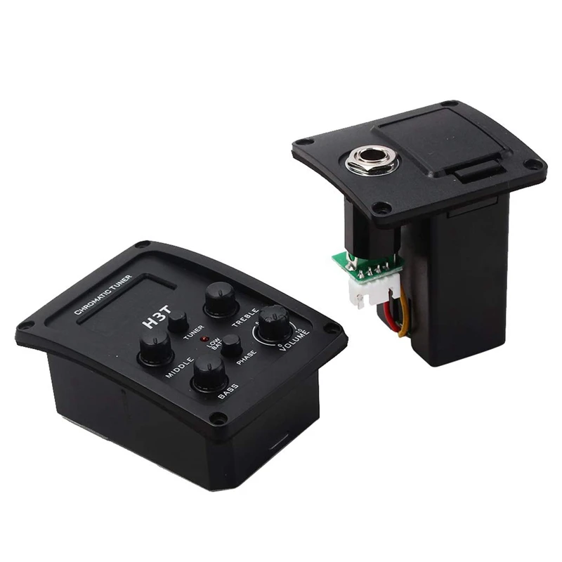 Acoustic Guitar 4-Band Eq Equalizer Preamp Piezo Pickup Tuner With Lcd Display | Спорт и развлечения