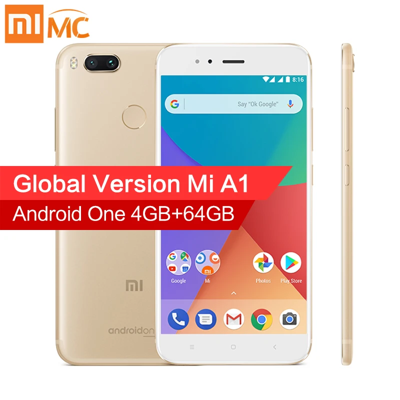 Глобальная версия Xiaomi Mi A1 4 ГБ 64 мобильный телефон Snapdragon 625 четыре ядра дисплей FHD 5