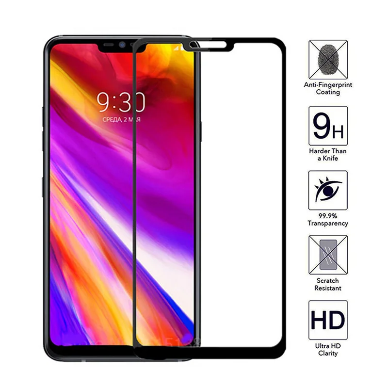 Защитное стекло для LG G7 thinQ полное покрытие G8 защита экрана закаленное пленка g 7 8