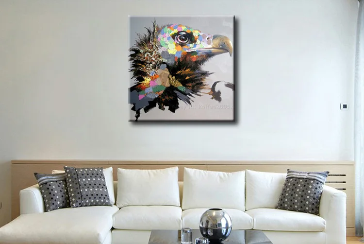 Everfun арт 100% ручная роспись Большой Размеры Мультфильм Орел маслом (с кадрами) | Дом