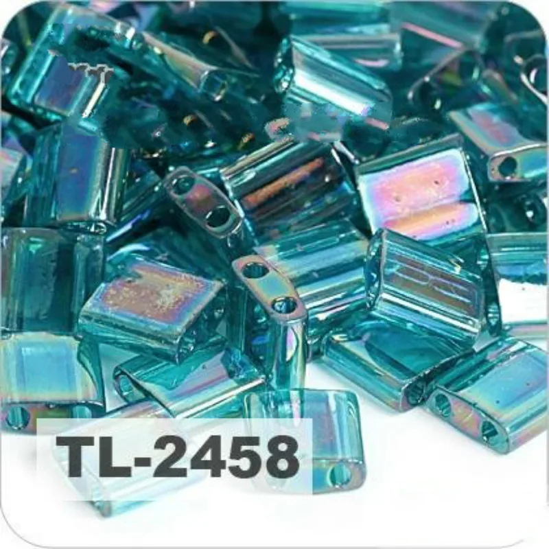 Taidian Miyuki Tila Бисер для ювелирных изделий ручной работы бусины 5x5x1,9 мм 2 отверстия 3/5 г/лот