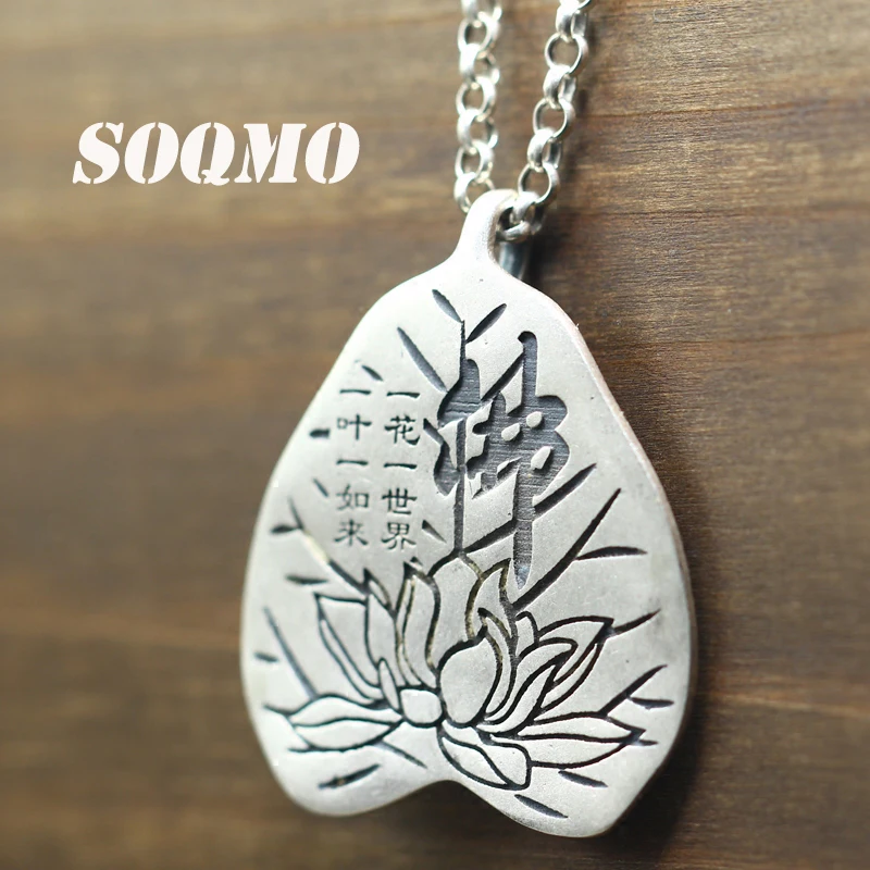 SOQMO 100% настоящий 925 Стерлинговое Серебро Buddhistic подвески для женщин мужчин