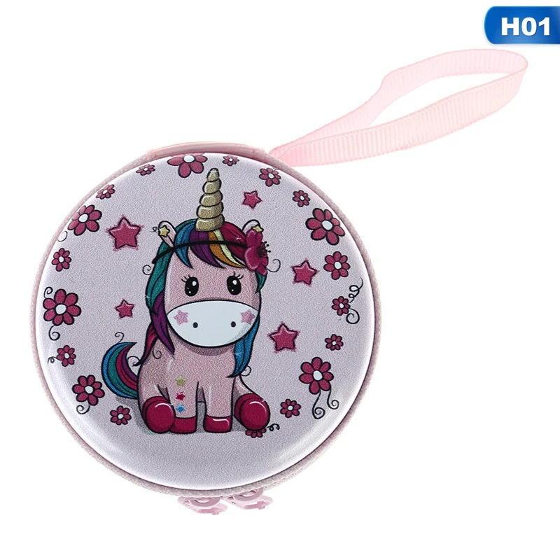 H01 Новинка, Женская мини-сумка Kawaii, мультяшный единорог, кошелек для монет, милый детский кошелек для девочек, органайзер для наушников, коробка, сумки, рождественский подарок - Цвет: H01