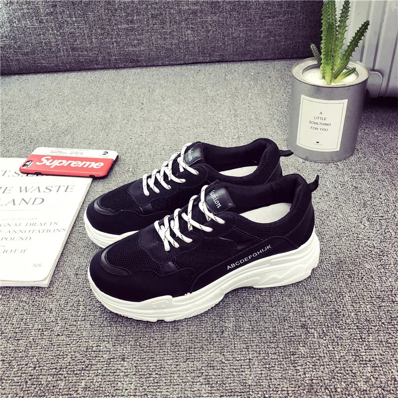 Женские кроссовки из кожи повседневные спортивные для папы беговые девушек