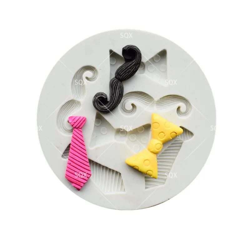 3D мини галстук бабочка бороды аксессуары Шоколадные конфеты для пластилина