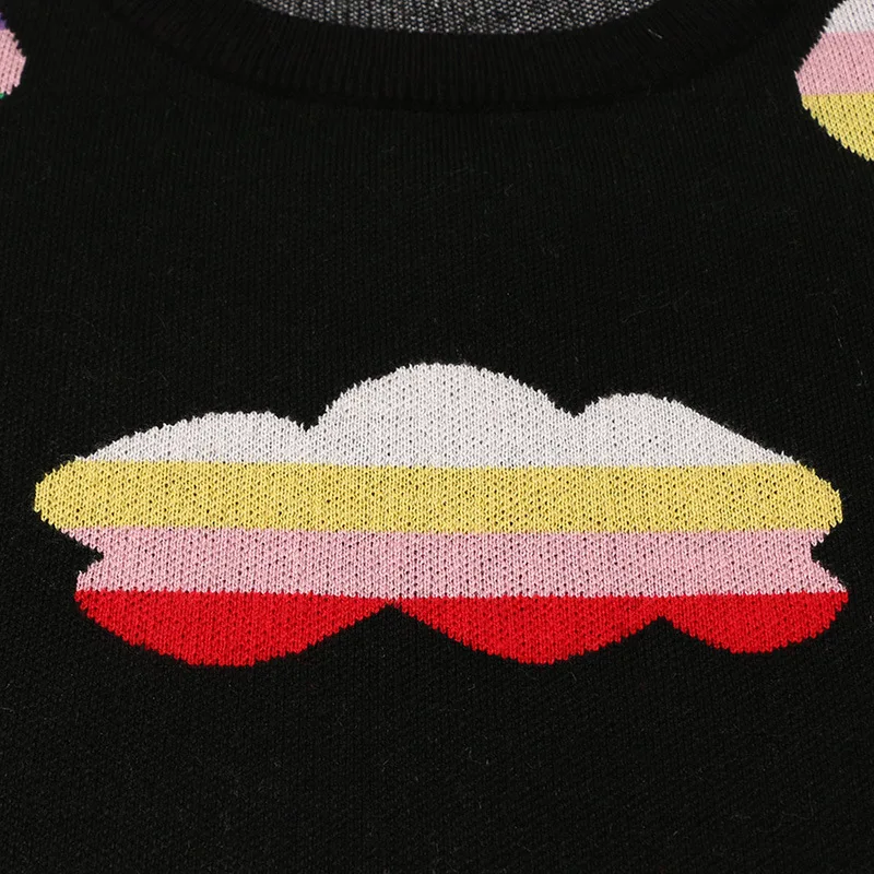 Женский длинный вязаный свитер GRUIICEEN пуловер свободного кроя с рисунком облака