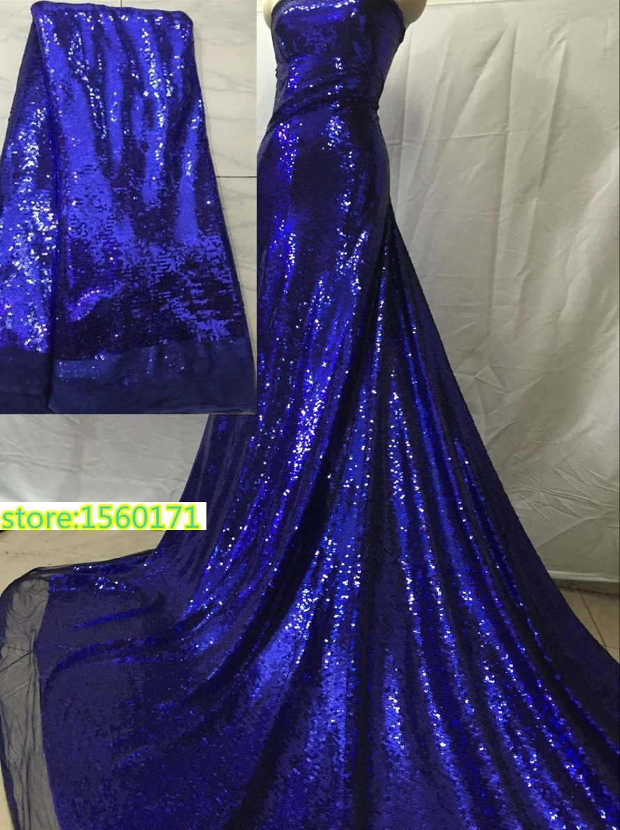 2016 Африканские блестки тюль Французский Кружевной Ткани Тяжелая Шнурок 5 Ярдов