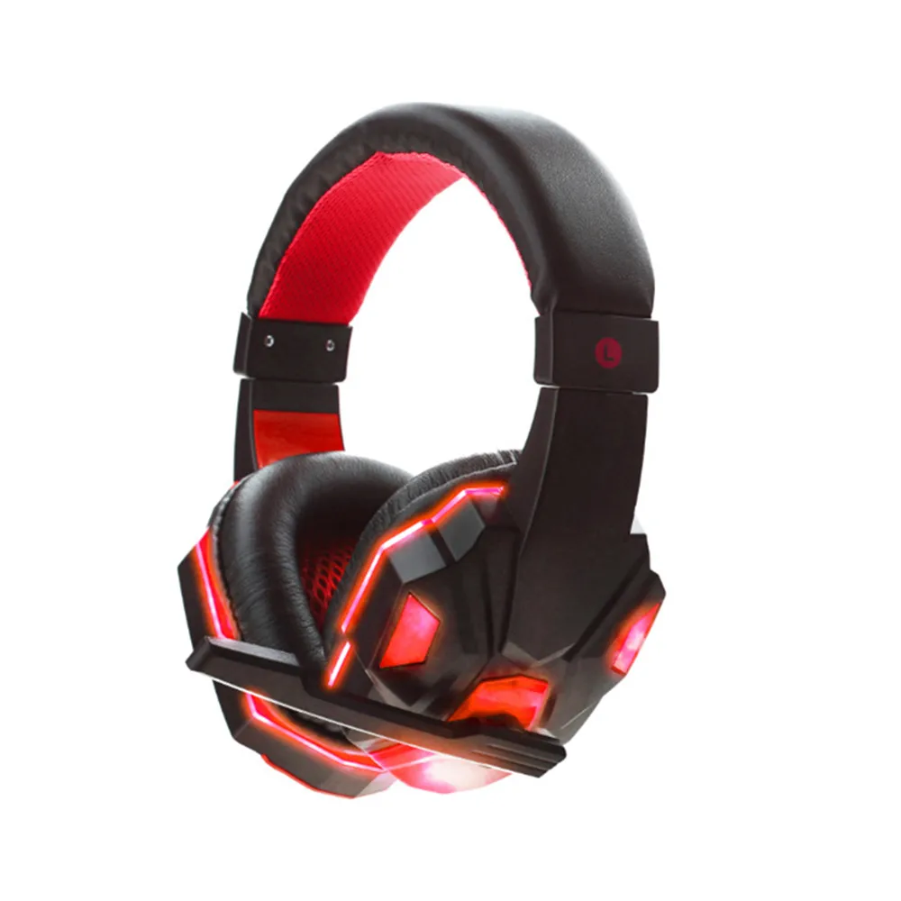 New Stereo Gaming Headse One PC Bass Over-Ear Headphones With Microphone LED Lights And Volume T For PS4 Xbox Phone | Электроника