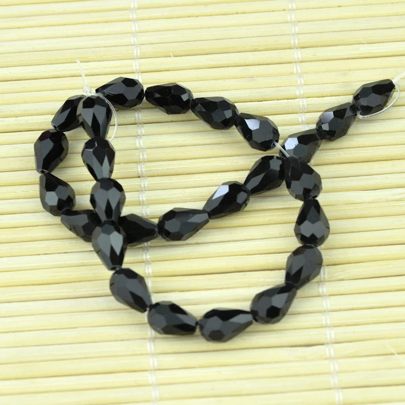 

Wholesale!2015 Newest 3A Top Quality Crystal Tear Drop Beads,700pcs/lot Black 5x7mm Crystal Beads For Jewelry DIY Making