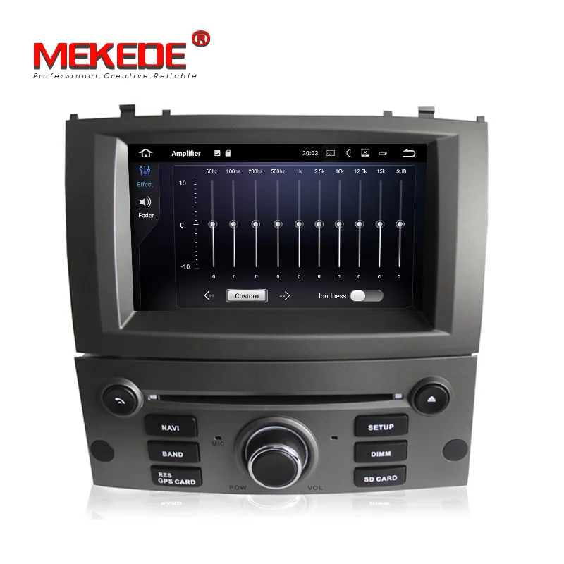 MKD-PX3 HD Android7.1 четырехъядерный автомобильный dvd-плеер для peugeot 407 2004-2010 с BT Радио gps