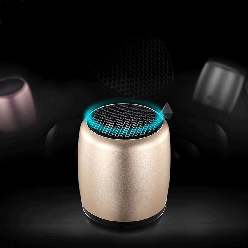 Aimitek TWS супер мини беспроводной Bluetooth динамик карманный размер Портативный бас алюминиевый динамик селфи пульт дистанционного управления Кнопка воспроизведения музыки