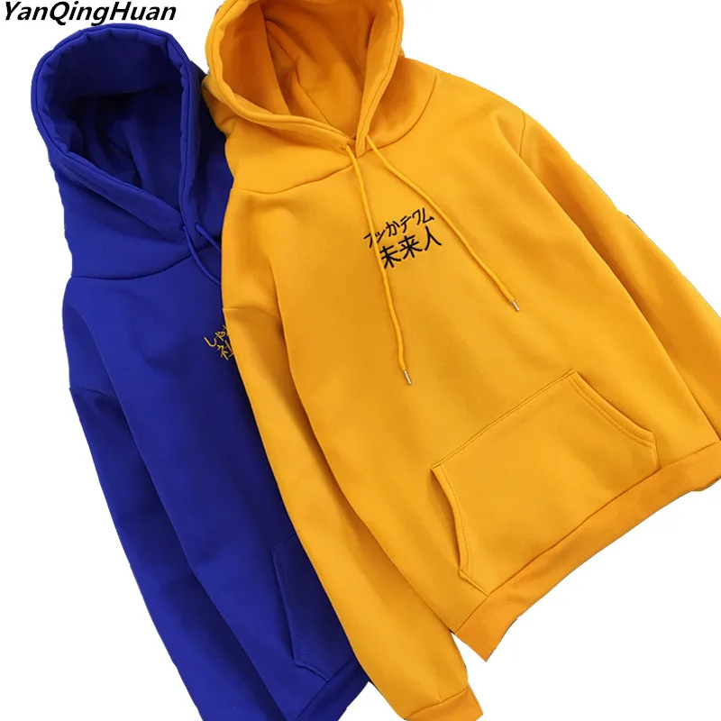 

2018 Winter Korean Fashion Letter Printing Harajuku Women's Hoodie Casual Loose Embroidery Plus Velvet Pullover Tops Sweatshirt