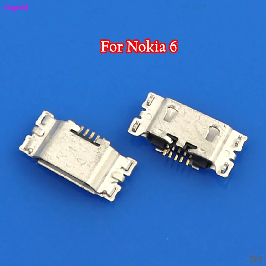 cltgxdd 2PCS/Lot Micro Usb Charge Port Socket Jack Plug Dock For Nokia 6 TA-1000 TA-1003 Charging Connector