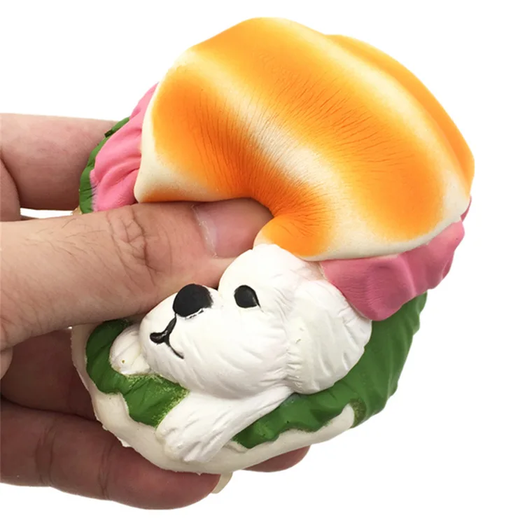 Mskwee мягкое Jumbo гамбургер собака ароматизированный медленно поднимающийся телефон ремни детские мягкие для сжатия игрушка декомпрессия игрушки декор телефона подарки