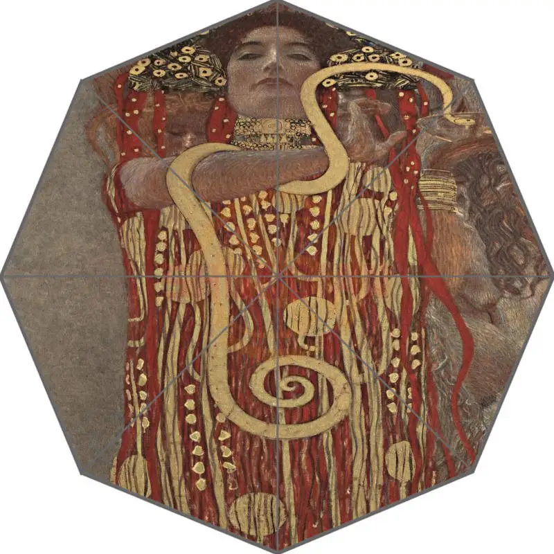 Горячая пользовательский Gustav Klimt взрослый Универсальный дизайн Модный складной зонтик хорошая идея подарка! U30-08 - Цвет: Армейский зеленый