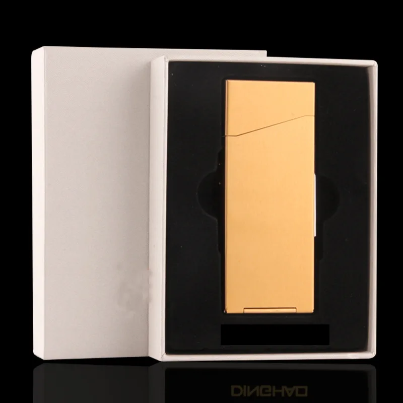 Брендовый тонкий женский чехол для сигарет с USB зажигалкой металлическая тонкая коробка для сигарет электронные зажигалки модные аксессуары для курения