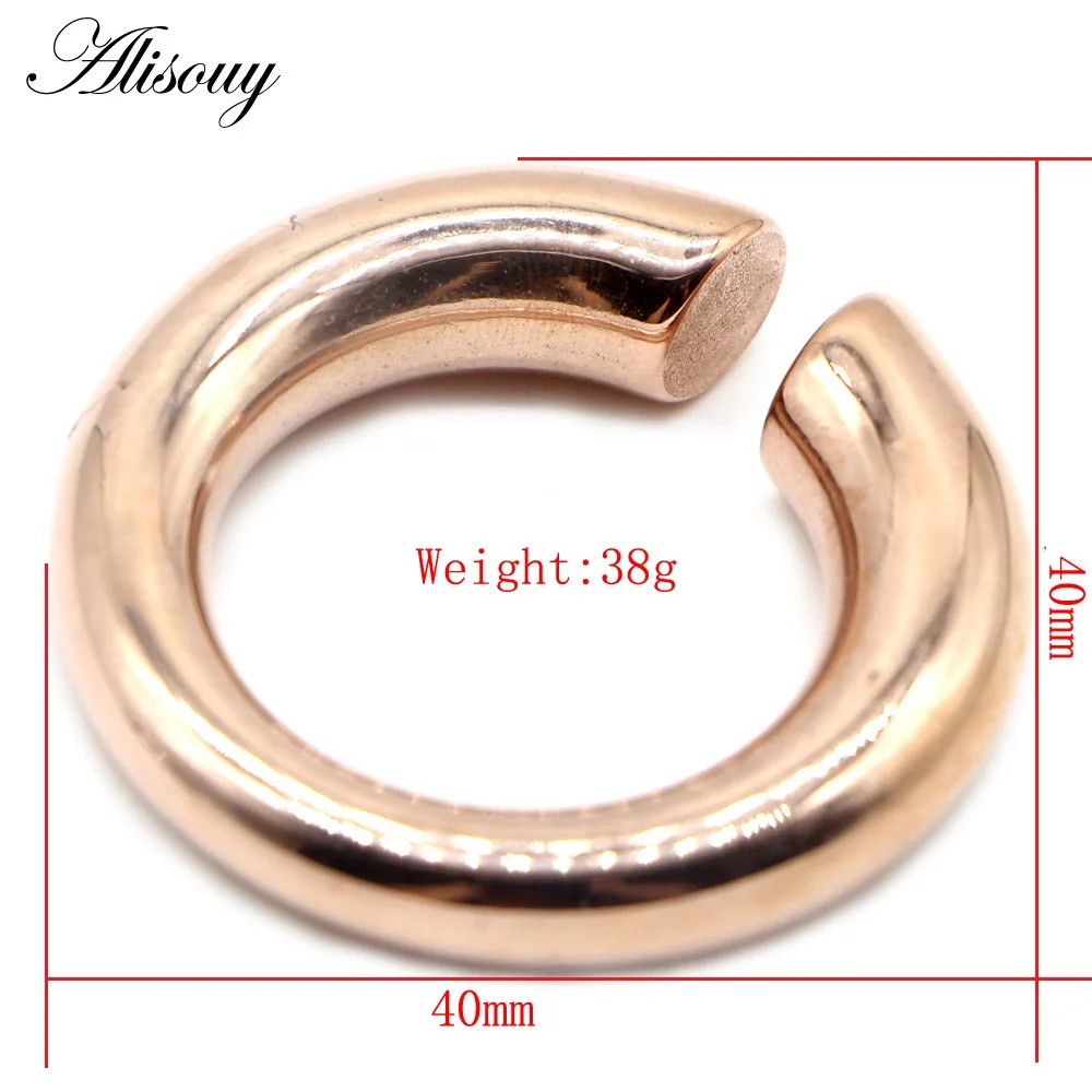 850F Rose Gold Round Комплект из 2 предметов тяжелый ромб круглый овальные Треугольники пирсинг уха шаблоны, расширитель, удлинитель Нержавеющая сталь, ювелирное изделие для тела, модный подарок для Для женщин - Окраска металла: 850F Rose Gold Round