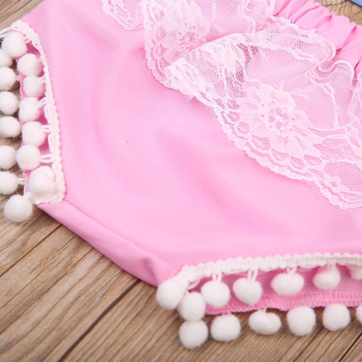 3 шт./компл. топ с оборками и открытыми плечами для маленьких девочек + кружевные