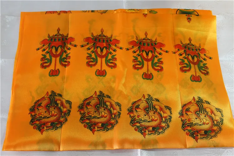 Восемь символов благоприятных великолепная Изысканная атласная ткань с ручным