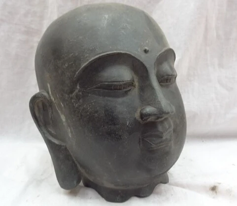 JP S0114 9 &quotКитайский Бронзовый Храм Тан Сенг Монах SanZang Kshitigarbha Голова Статуи Будды |
