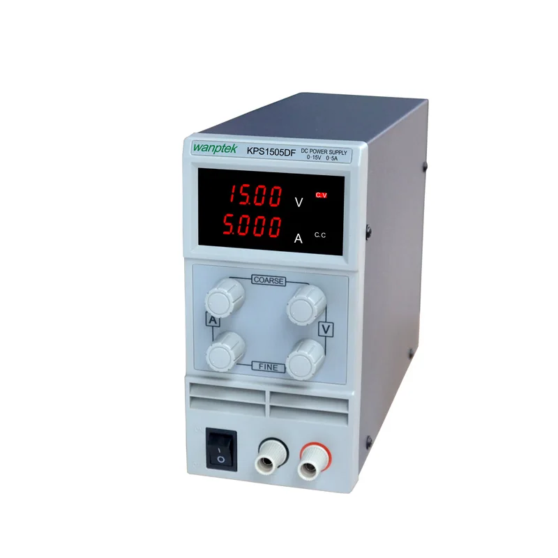 High quality KPS1505DF 15V5A 110V-230V 0.1V/0.001A EU LED Digital Adjustable Switch DC Power Supply mA display