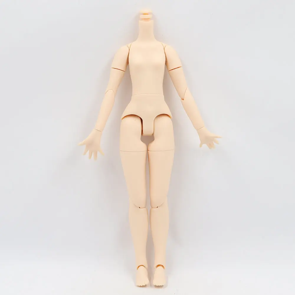 Шарнирное тело 21 см для 30 см 1/6 Blyth icy bjd кукла с маленькой грудью белая натуральная темная кожа подходит для DIY игрушка подарок - Цвет: White skin