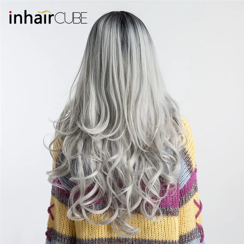 INHAIR CUBE 26 дюймов Женские синтетические парики объемная волна длинные волосы