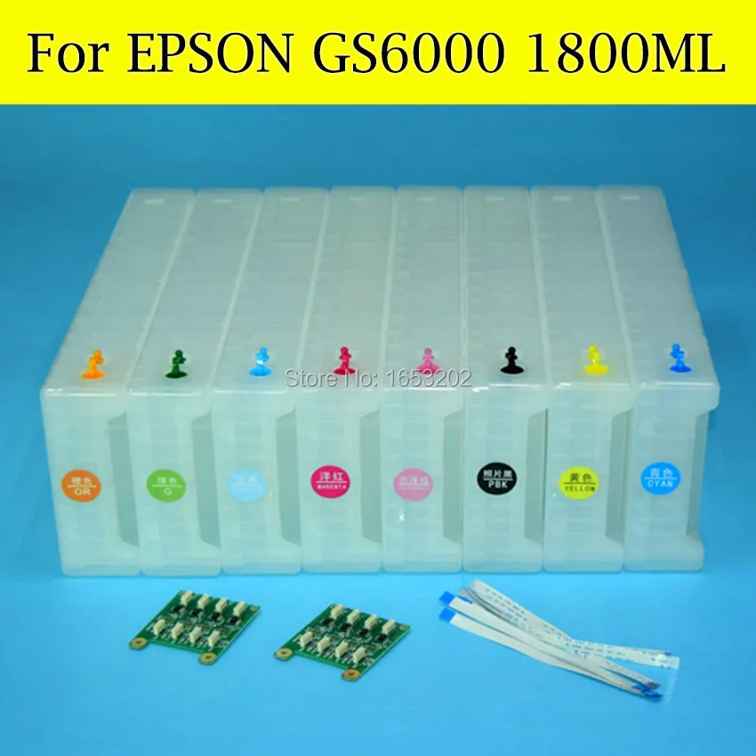 

2 PCS GS6000 Chip Decoder With 8 PCS Large Format Ink Cartridge For Epson GS6000 Printer Plotter