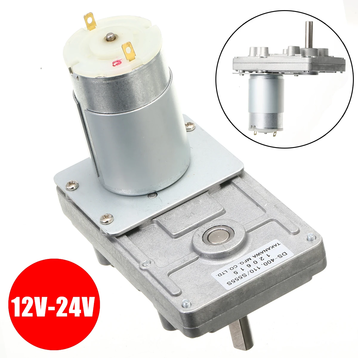Прочный DC12V-24V Takanawa 555 мотор-редуктор металлический высокий крутящий момент низкий уровень шума 555 мотор-редуктор для электроприводной занавес печи