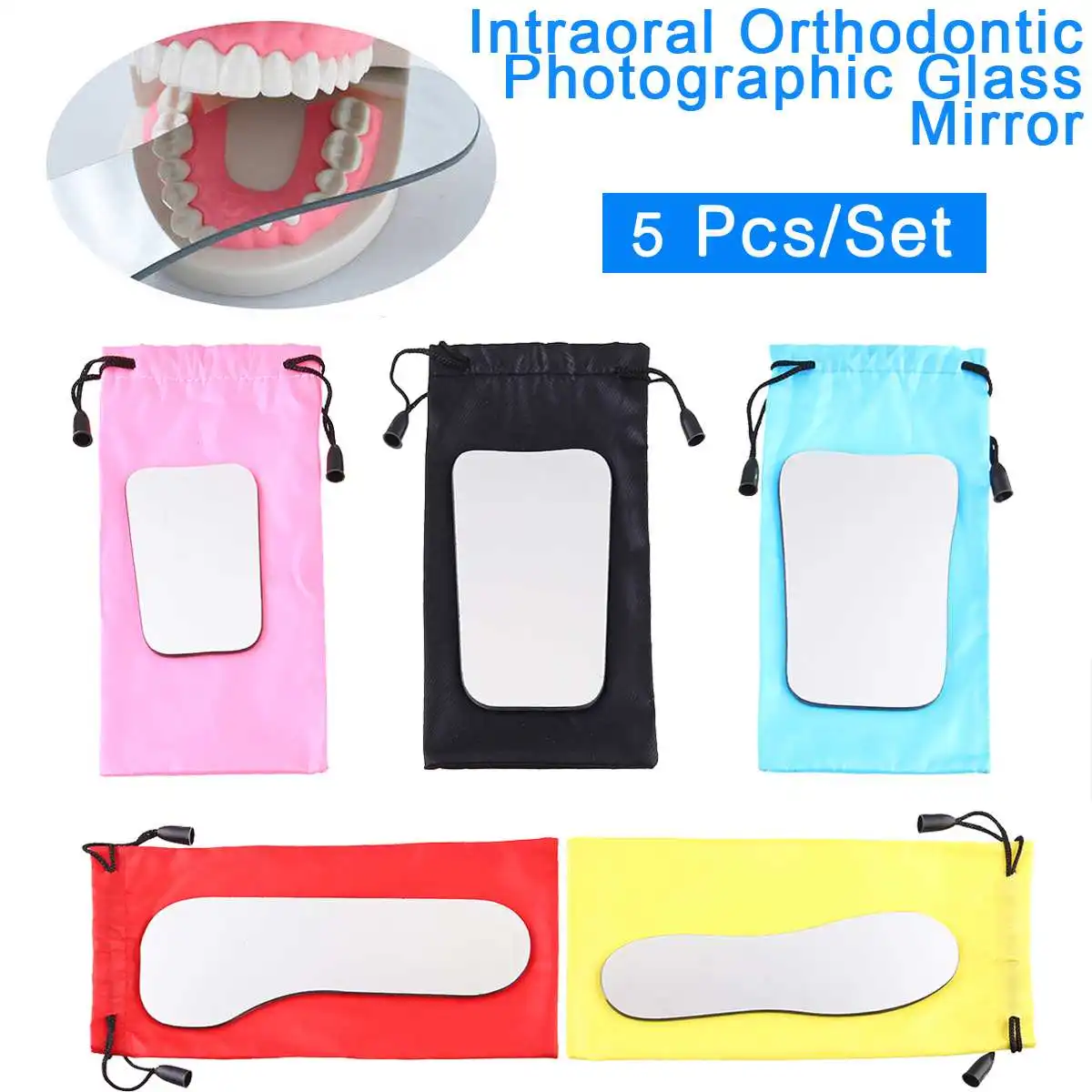 5PCS Dental Orthodontic Photography Double-Sided Mirrors Tools Glass Material Dentistry For Clinic |
