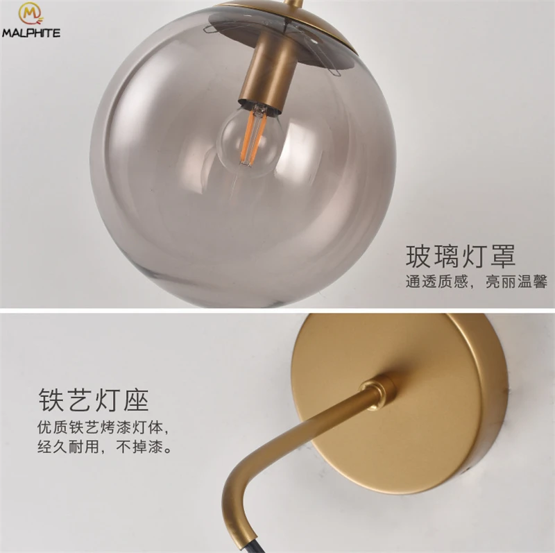 

Modern Hanging Lighting Led Wall Light American Simple Iron Lustre Wall Lamp Bedroom Corridor Living Room Kitchen Fixtures