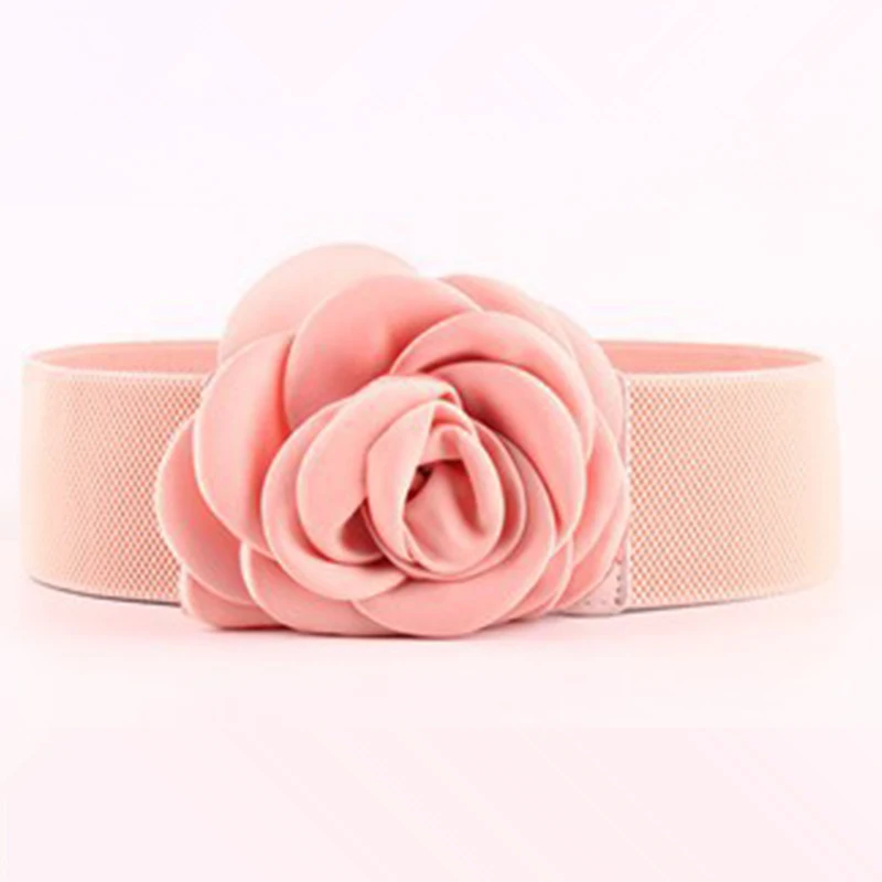 Pink Rose Hup широкие ремни для женщин черные женские эластичная лента-пояс длинное черное платье высокого качества широкие ремни ремень пояс элегантный - Цвет: Pink