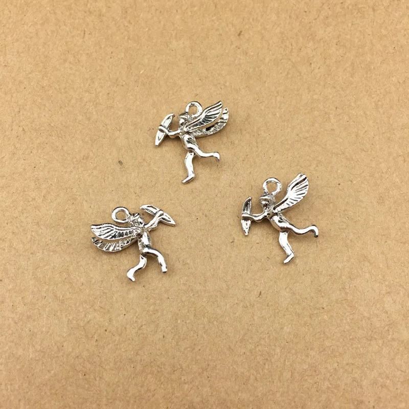 Man silver 10 шт Амура стрела Любовь Форма Подвески Серьги DIY Материал Золото Серебро Тон Металлические Подвески волосы сплав ювелирные изделия аксессуары YZ117 - Окраска металла: Man silver