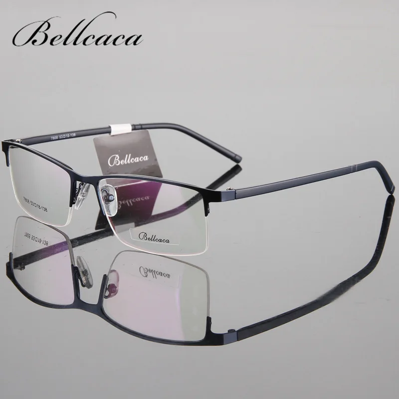 BC104-7808-Blue Оправа для очков, мужские компьютерные оптические очки, оправа для мужчин, прозрачные линзы, Armacao de очки «Lunette» BC104 - Цвет оправы: BC104-7808-Blue