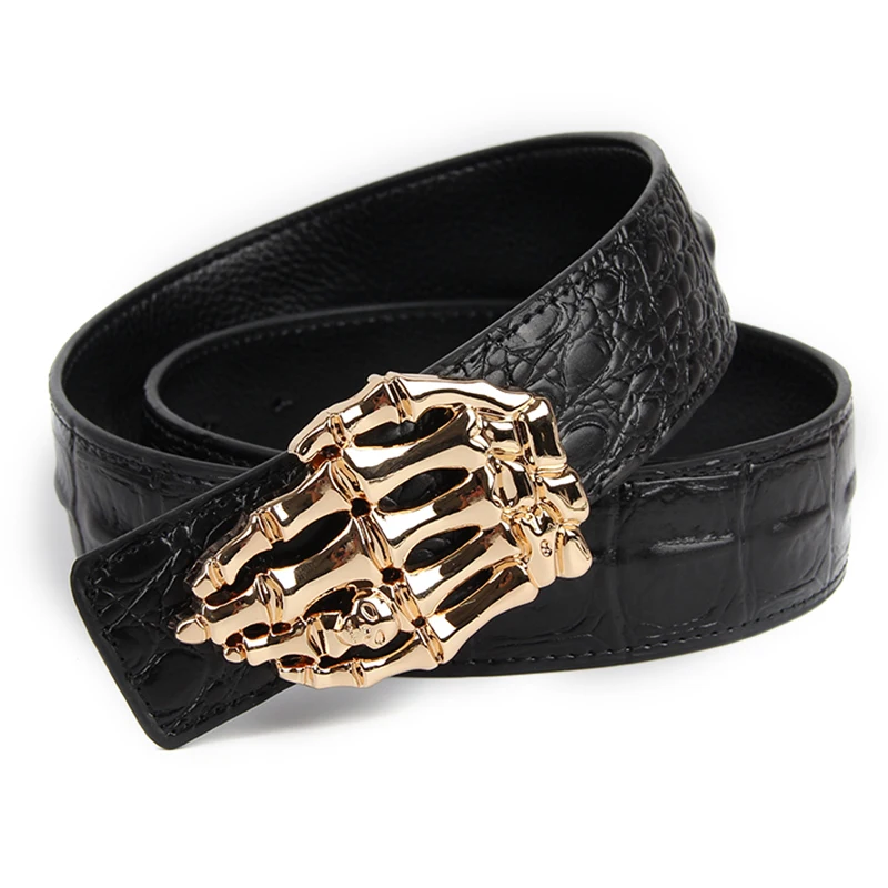 Aburo новые джинсы riem ковбой Классический Крокодил stijlvolle riemen mannen glad gesp taille riem джинсы