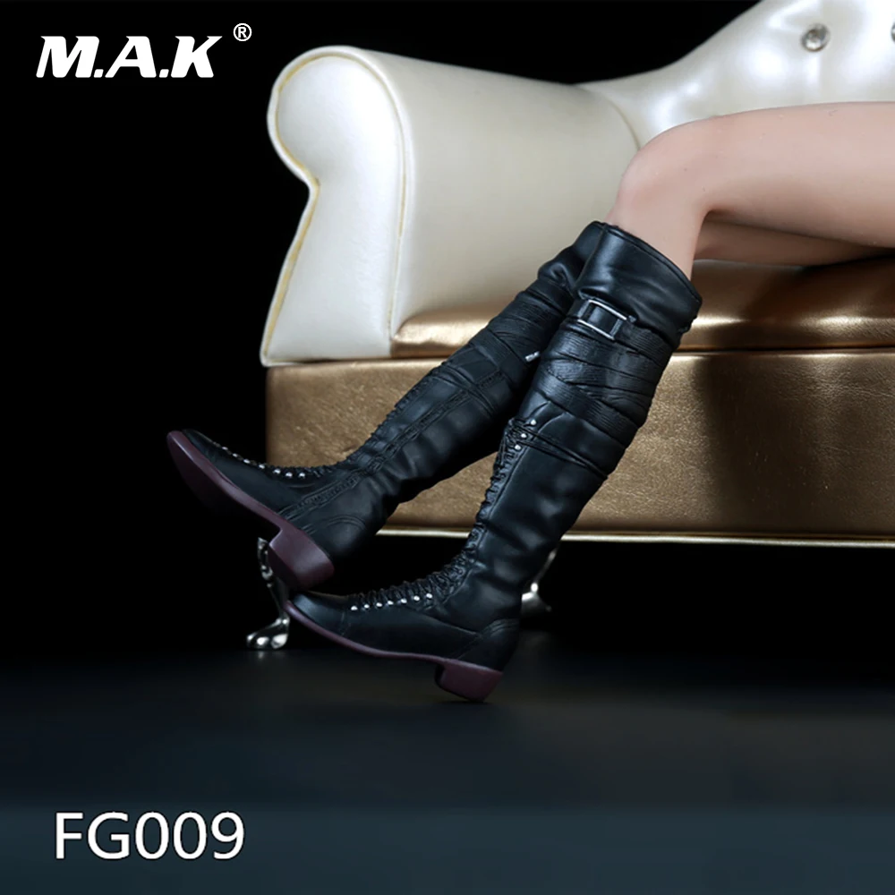 1/6 Scale Female High Heels 1:6 Mid Boots Red/Black 3 Styles ombat Shoes for 12'' Girl Steel Skeleton Jiaodoll PH Action Figure |