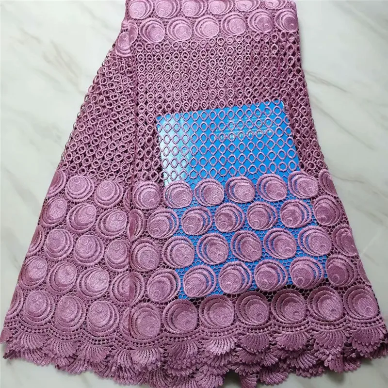 

Hot Selling African Cord Lace Latest African Guipure Lace High Quality Guipure Lace Chemical Lace Fabric For Wedding Party 5yard