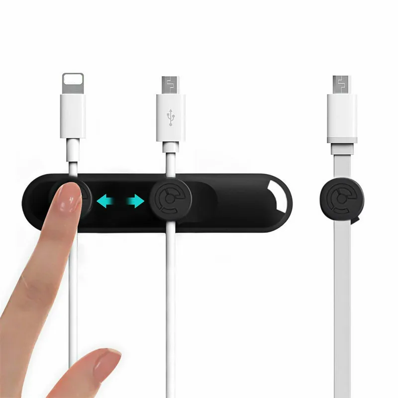 Портативный магнитный Кабельный органайзер зажим для управления кабелем