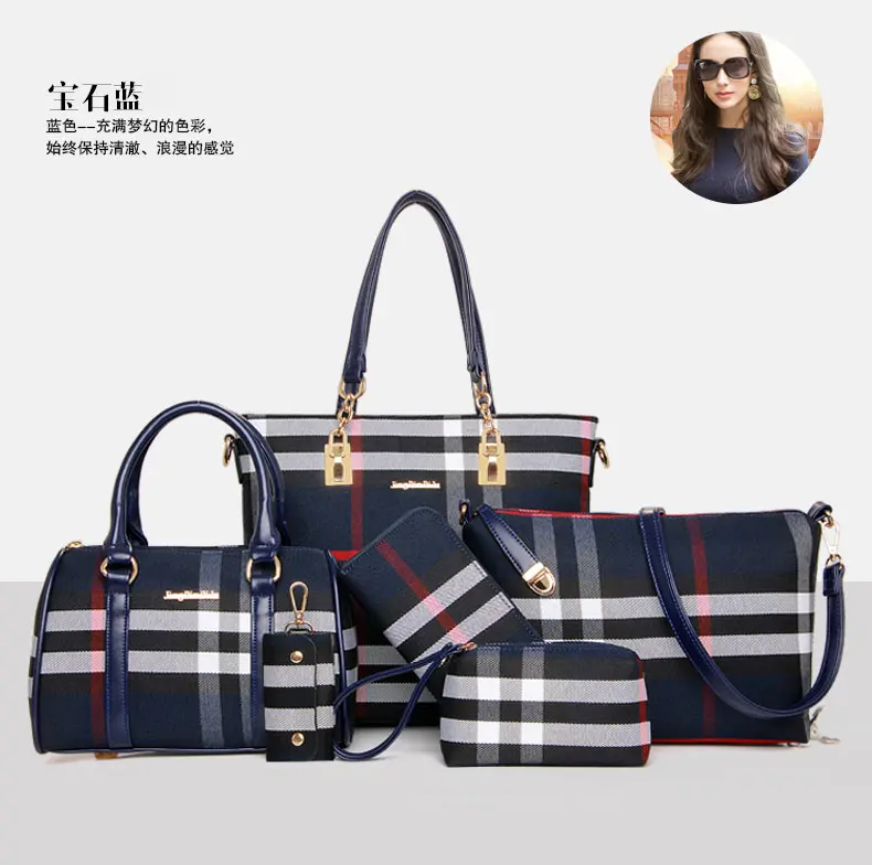 5 Шт./компл. Марка Модельер Женщины HandbagsSet Вскользь Кожаные Кошельки Сумки